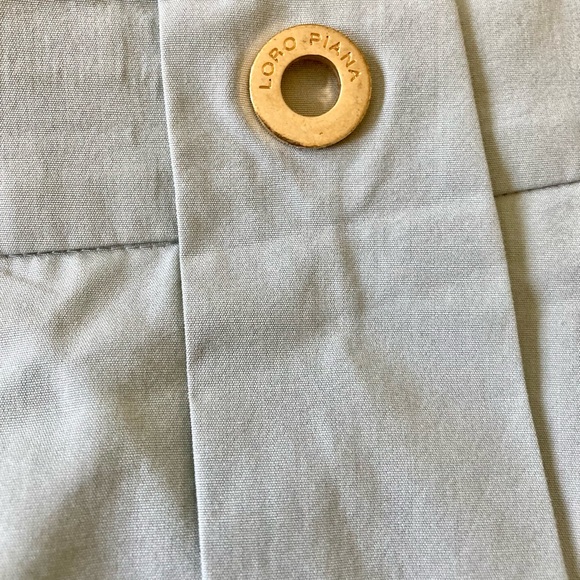 Loro Piana Green Cotton A Line Skirt - Picture 4 of 12